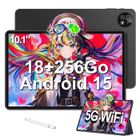 MICREAR Tablette tactile - 10,1" -tablette Android 15,-tablette tactile 18Go+256Go- batterie de 6000 mAh- GPS / Wi-Fi/BT