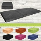 FORTISLINE Chauffeuse couchage d'appoint matelas pliant lit d'invité futon 195x80x9cm GRIS
