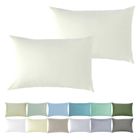 PTIT BASILE Lot x2 Taies d'oreiller 40x60 cm - 100% Coton Bio - Ecru - Tissu 57 fils/cm2 sans substances nocives - Bébé Enfant