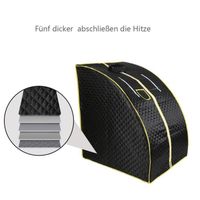 Sauna portable Noir - SPA KIT - 1.8L - Vapeur - Intérieur pliable