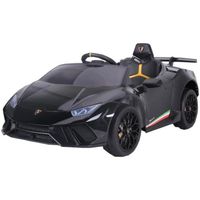 Voiture électrique enfant Lamborghini Huracán Noir - Licence officielle - Lecteur MP3 - 2 moteurs 12V