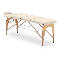 table de massage pliante - 185 x 60 x 60 - 85  cm - 227 kg - Beige