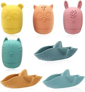 JOUET DE BAIN Lot de 7 jouets de requin de plateau de bain pour tout-petits, jouets éducatifs sensoriels pour tout-petits, jouets.[Z855]