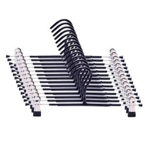 Renquen Lot de 10 cintres antid/érapants en Acier Inoxydable pour Pantalons avec poign/ée en m/étal r/églable pour Pantalons et Pantalons