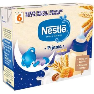 CÉRÉALES BÉBÉ Nestlé+Pyjama lait et céréales 8 céréales avec duplo miel pour + 6m 2x250 ml