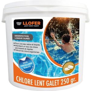 TRAITEMENT DE L'EAU  Chlore Lent Galets de 250gr - Entretien de l'eau -