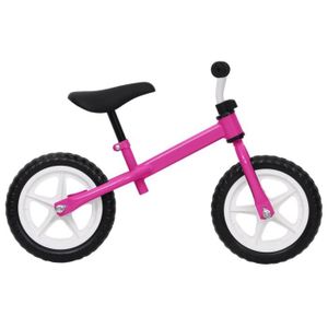 VÉLO ENFANT Vélo d'équilibre Roues de 12 pouces Rose Dilwe7314