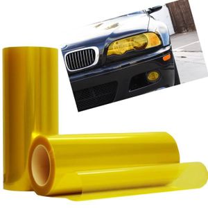 30cm x 200cm éclairage voiture Film vinyle teinté jaune pour phare