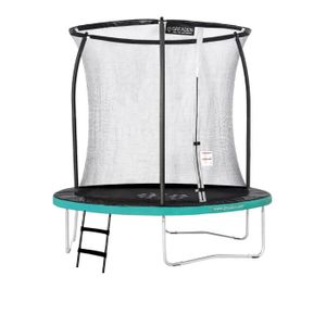 Costway Trampoline Enfant /Ø 140 cm avec Filet de Protection Trampoline Fitness Rond pour Exterieur Charge Max 50KG