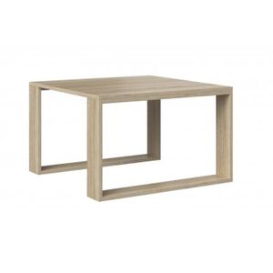 TABLE BASSE ALADA - Table basse carrée style industriel - 67x67x40 cm - Table basse en décor bois