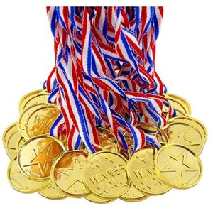100 Pièces Médailles Enfants, Plastique Medaille Recompense pour  récompenses l'école Le Sport ou Les Mini Jeux Olympique Sport Day :  : Sports et Loisirs