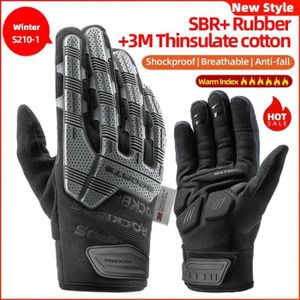 GANTS - SOUS-GANTS gants de cyclisme tactiques SBR, coussinet épais, antichocs, respirant, en GEL, pour moto, pour l'hiver