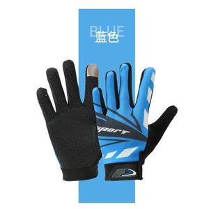 GANTS - SOUS-GANTS Gants d'équitation coupe-vent,anti-usure,absorbant les chocs,écran tactile,doigt complet noir,équipement de moto- blue[C65776]