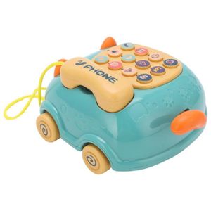 TÉLÉPHONE JOUET SALALIS Téléphone mobile de voiture de bébé Jouet de Téléphone Portable Mignon Enfants 16 Fonctions jouets Vert