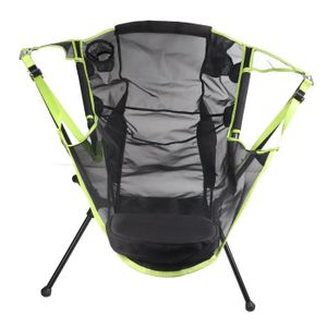 CHAISE DE CAMPING VGEBY Chaise de camping pliante (Vert) Chaise à Ba