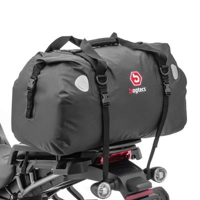 Sacoche De Selle Moto Universelle 34L Noire : étanche, Extensible Et Super Pratique Pour La Route