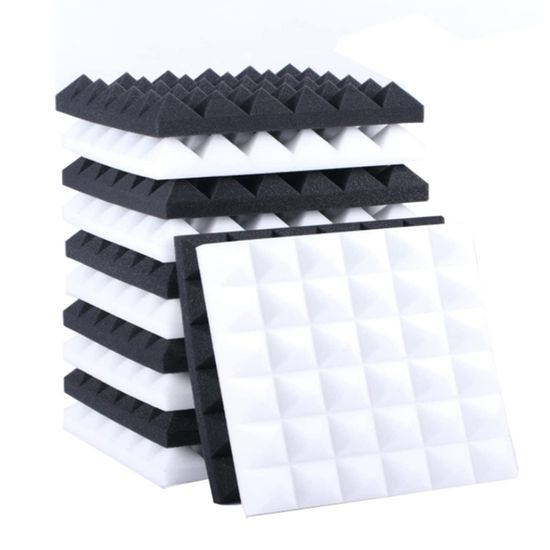 Panneaux Mousse Acoustique Ansobea - 72 Blocs 30x30x5cm - Pyramide Haute Densité 20kg/m³ - Isolation Studio