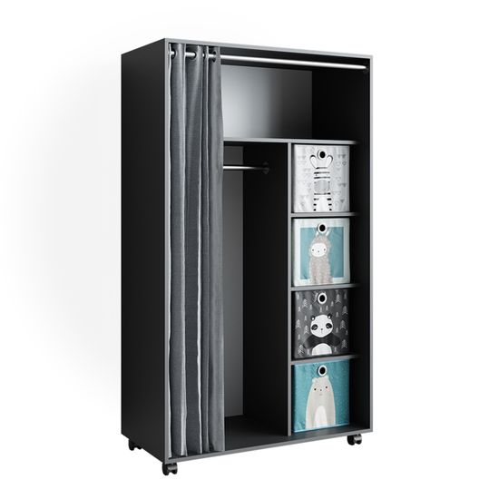 Armoire métal monobloc à rideaux Généric H.100 x L.120 cm - coloris