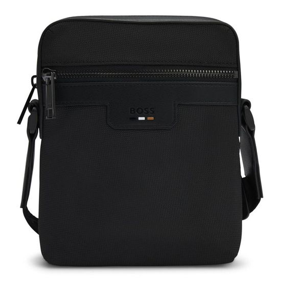 Sac à Épaule BOSS Zair Reporter With Zip Black 2 - Cuir Véritable Élégant Et Compact