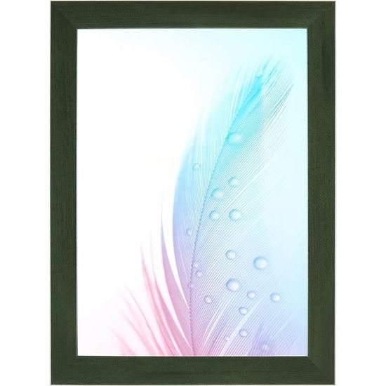 FRAMO35 Cadre Photo 25x30 Cm Bleu Foncé - Bois MDF Avec Verre Anti-reflet Incassable