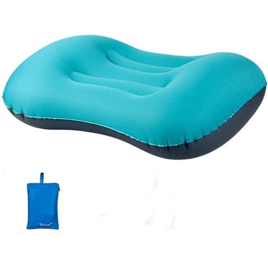 Oreiller Voyage Gonflable - Velours Doux - Pour Avion, Voiture, Bureau