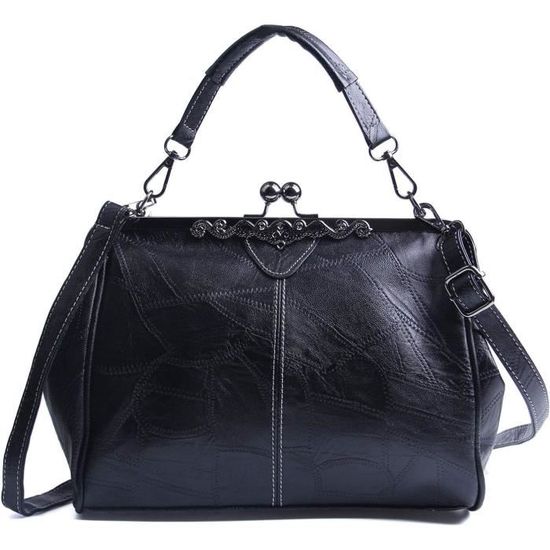 Sac à Main Rétro Bandoulière En Simili Cuir Marron - Neuf Avec étiquettes