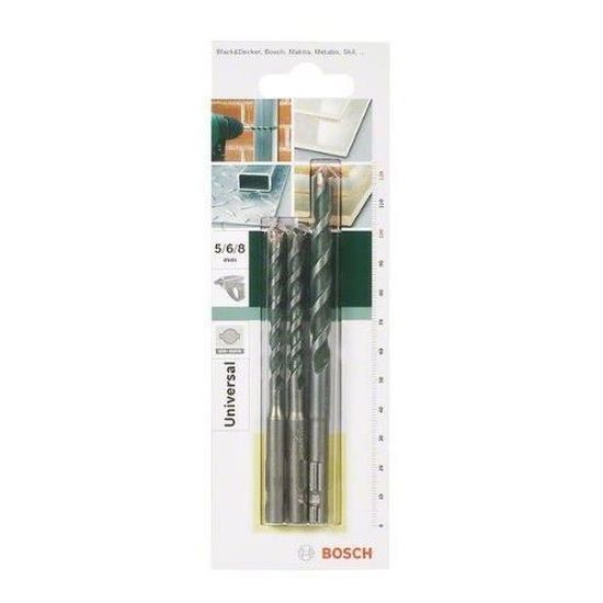 Forets Polyvalents Bosch SDS Quick 8x75mm - Pour UNEO, Béton, Bois, Métal