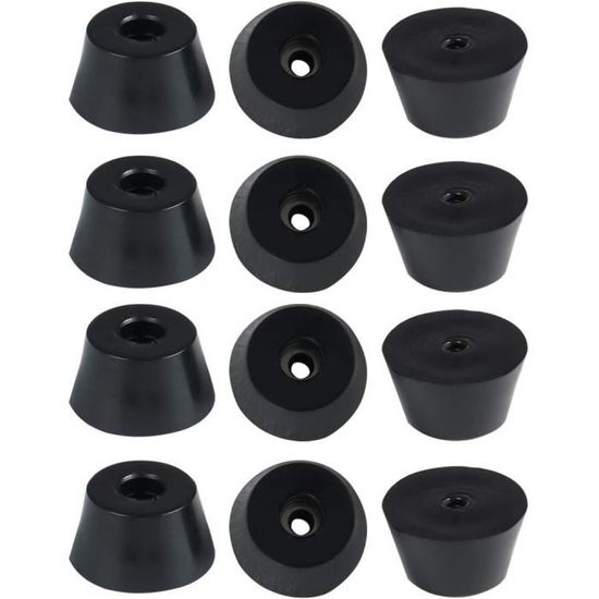 Unique Bargains 9 Pcs Pieds en Caoutchouc Tampon de Pare-Chocs Balance Électronique avec Rondelle en Métal, D15x12xH8mm