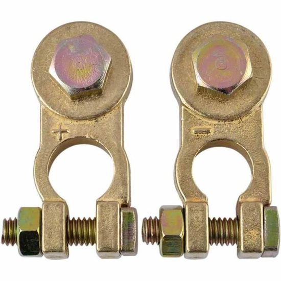 Une Paire D'Adaptateurs De Borne De Batterie En Laiton M8 Terminal