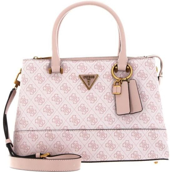 GUESS Cordelia Logo Luxury Satchel Blush Logo [138415] sac à épaule