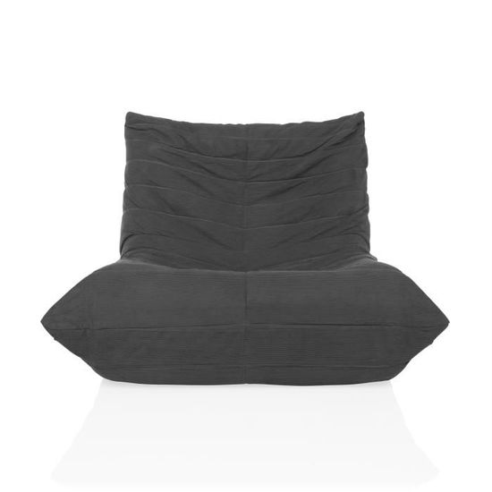 Sitzsack Cord Beige 'Sitzolo R' 50x90x87cm - Bodensofa Mit Schaumstoff-Füllung & Stylishem Cord-Bezug