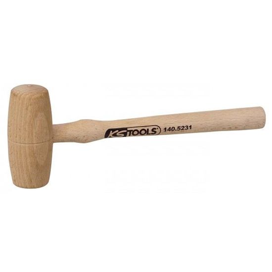 Mayet En Bois Maillet Bois 500g KS Tools - Tête 80mm Manche Frêne Galbé Manche Frêne Ergonomique
