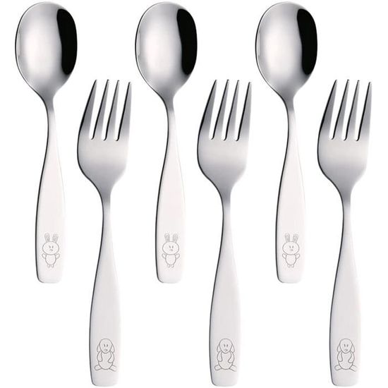 Lot De Couverts Enfants En Inox 8 Pièces: 4 X Fourchettes, 4 X Fourchettes 4 X Cuilleres Set Couvert Bebe En Poignee Ronde Pour Garcons Filles Maison Lecole Utilisation Vert Bleu Rose Blanc 89053224
