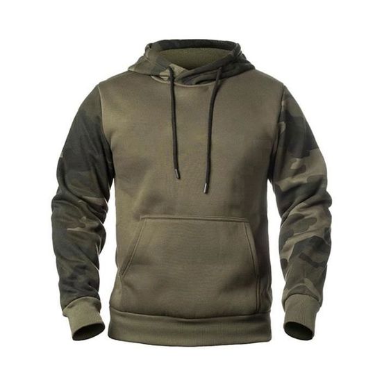 Pull à Capuche Pull & Bear Homme Vert Olive Taille XL - Coupe Confort - Neuf Avec Défauts Mineurs