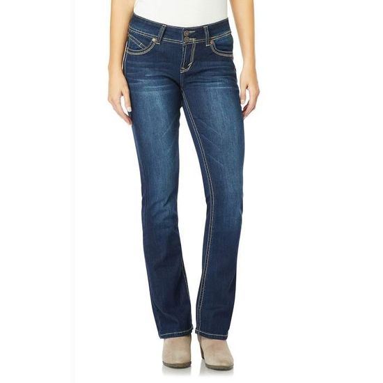 NEW~Womens Plus sz.22 Bagatelle Denim Blue Jeans~Flat Front-30 inseam