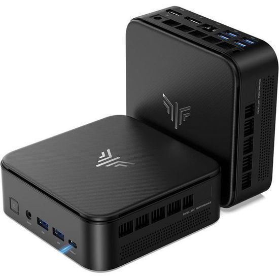 Mini PC Bureau NiPoGi 32Go DDR4 512Go SSD processeur AMD Ryzen 7 5700U 4.3GHz,Windows 11,4K UHD, WIFI6 BT5.2