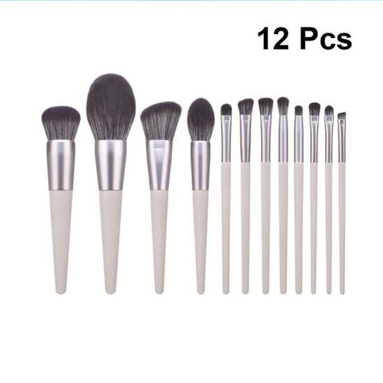 Trousse Complète De 24 Pinceaux De Maquillage Professionnels - Manche Long - Poils De Qualité - Noir