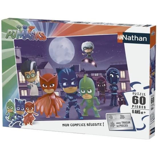 Puzzle - NATHAN - Les Pyjamasques contre les super méchants - 60 pièces - Mixte