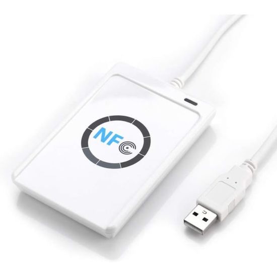 Lecteur-Graveur Nfc Rfid Lecteurnfc Acr122U Iso 14443A/B, Logiciel Gratuit En Pc/Sc Blanc, Accès