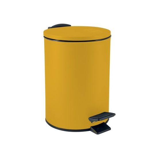 Poubelle à Pédale FIVE Simply Smart 3L - Métal, Soft-close, Jaune - 17x20x24 Cm - 5