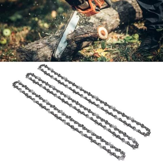 VBESTLIFE Chaîne De Tronçonneuse Universelle 3 Pièces Chaîne De Tronçonneuse Partie Universelle