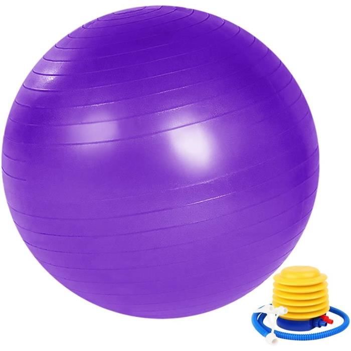 Ballon d'exercice de Yoga, Ballon de Gym Grossesse, Ballon de Fitness d'exercice, Pilates Ballon 55cm/65cm/75cm avec Pompe