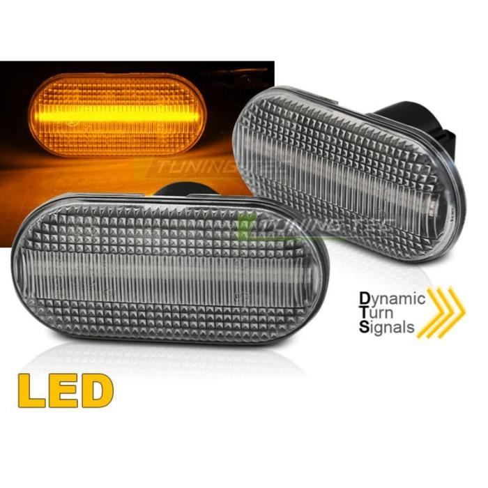 Paire Clignotant Repetiteur Renault Clio 2 1998 a 2001 Chrome Led Dyn