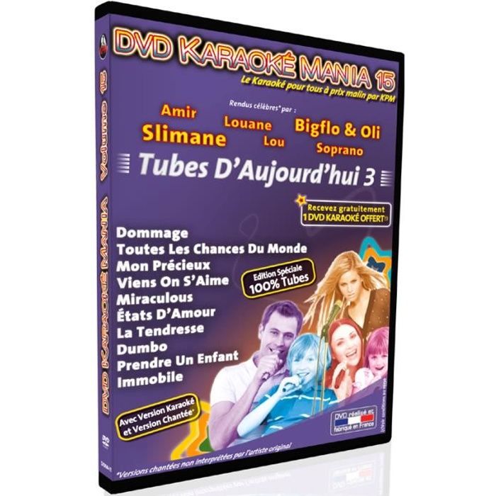 DVD Karaoké Mania Vol.15 -Tubes D'Aujourd'hui 3-