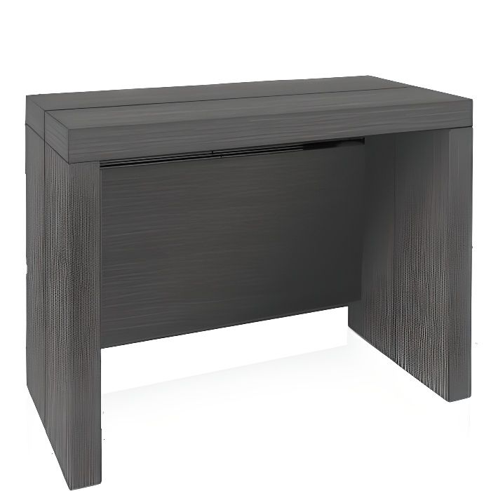 Table console extensible à allonges intégrées Milano Bois Gris cendré