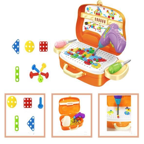 Jeu De Construction Mosaïque Jouet Assemblage Puzzle Blocs 133 Pcs Enfant Fille Garcon