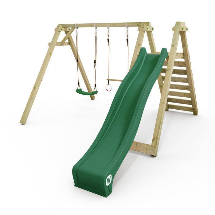 WICKEY Portique balançoire Aire de jeux Smart Swift avec toboggan
