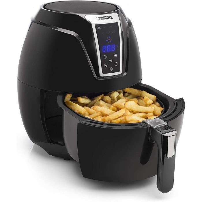 FRITEUSE ELECTRIQUE Friteuse sans Huile Princess Aerofryer XL 182021 - Pour 5 Personnes - Panneau de Contrôle Digital - 3,123
