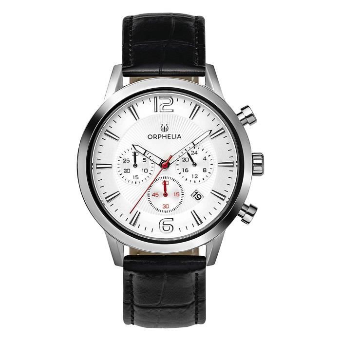 ORPHELIA Montre Homme Chronographe Tempo Bracelet en Cuir