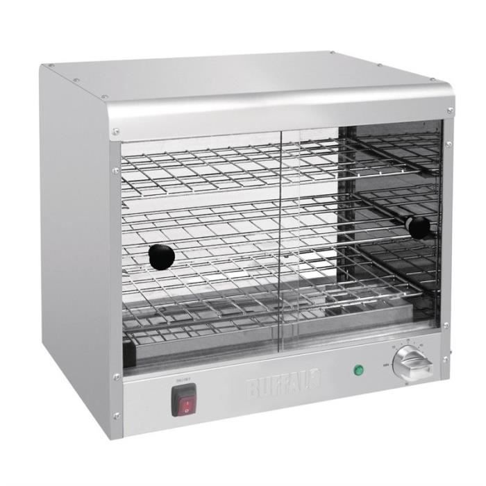 Vitrine chauffante Professionnel de Comptoir - 3 étages - Buffalo - inox - DC858 Vitrines